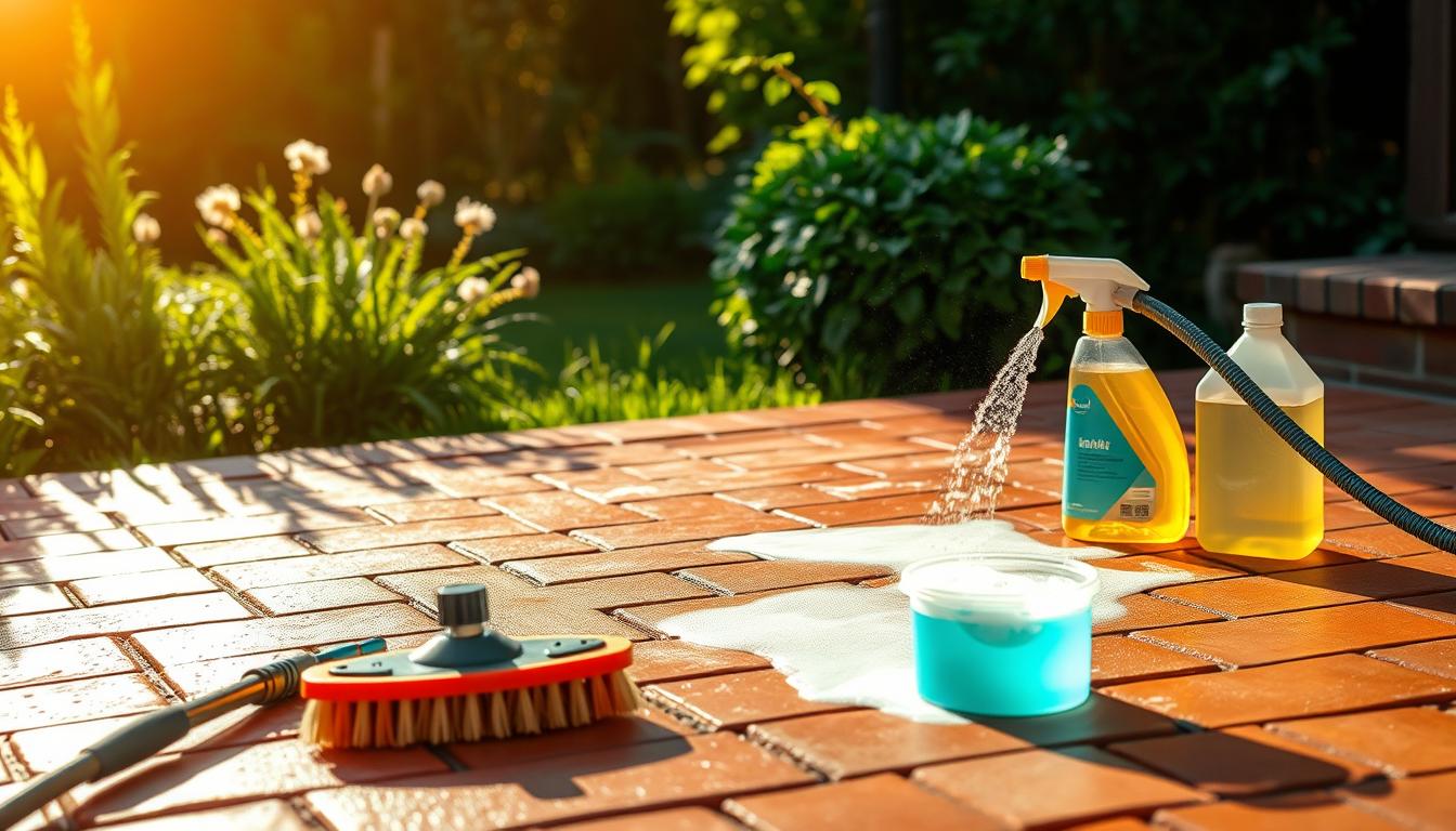 czym wyczyścić kostke brukową