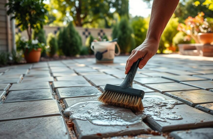 jak wyczyścić kostkę brukową domowym sposobem