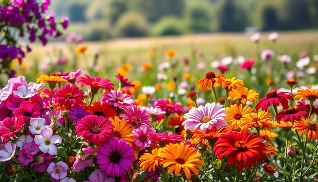 A vibrant, high-resolution image of a diverse collection of beautifully rendered annual flowers in a lush, garden-like setting. The foreground showcases a captivating array of blooms, including delicate petunias, vibrant zinnias, cheerful marigolds, and elegant cosmos, all bathed in soft, natural lighting. The middle ground features a harmonious blend of complementary hues, creating a visually striking composition. The background gently fades into a dreamlike, out-of-focus landscape, evoking a sense of tranquility and serenity. The overall mood is one of joy, wonder, and the enduring beauty of nature's ephemeral bounty. A vibrant, high-resolution image of a diverse collection of beautifully rendered annual flowers in a lush, garden-like setting. The foreground showcases a captivating array of blooms, including delicate petunias, vibrant zinnias, cheerful marigolds, and elegant cosmos, all bathed in soft, natural lighting. The middle ground features a harmonious blend of complementary hues, creating a visually striking composition. The background gently fades into a dreamlike, out-of-focus landscape, evoking a sense of tranquility and serenity. The overall mood is one of joy, wonder, and the enduring beauty of nature's ephemeral bounty.