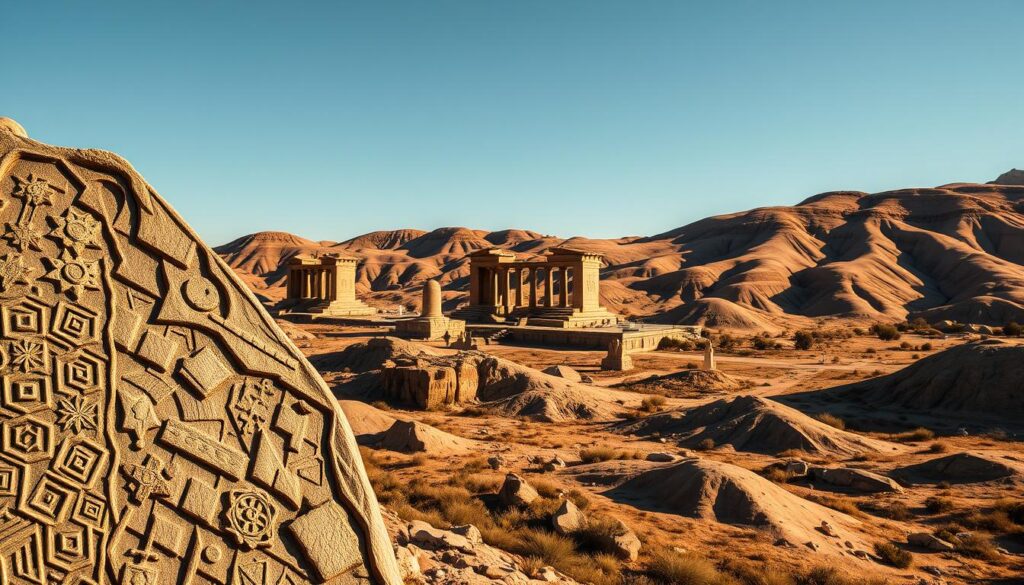 An intricate landscape showcasing a diverse array of relief forms. In the foreground, a detailed bas-relief sculpture depicting various geometric patterns and textures. In the middle ground, a series of carved stone monuments with pronounced low-relief carvings, casting dramatic shadows. In the background, a rolling hill terrain with high-relief ridges and valleys, illuminated by warm, directional lighting that accentuates the depth and contours of the landscape. The overall scene conveys a sense of artistry, craftsmanship, and the natural beauty of different relief techniques. An intricate landscape showcasing a diverse array of relief forms. In the foreground, a detailed bas-relief sculpture depicting various geometric patterns and textures. In the middle ground, a series of carved stone monuments with pronounced low-relief carvings, casting dramatic shadows. In the background, a rolling hill terrain with high-relief ridges and valleys, illuminated by warm, directional lighting that accentuates the depth and contours of the landscape. The overall scene conveys a sense of artistry, craftsmanship, and the natural beauty of different relief techniques.
