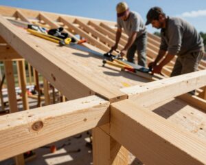 łączenie krokwi na zakładkę