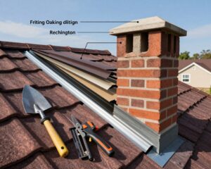 obróbka blacharska komina schemat