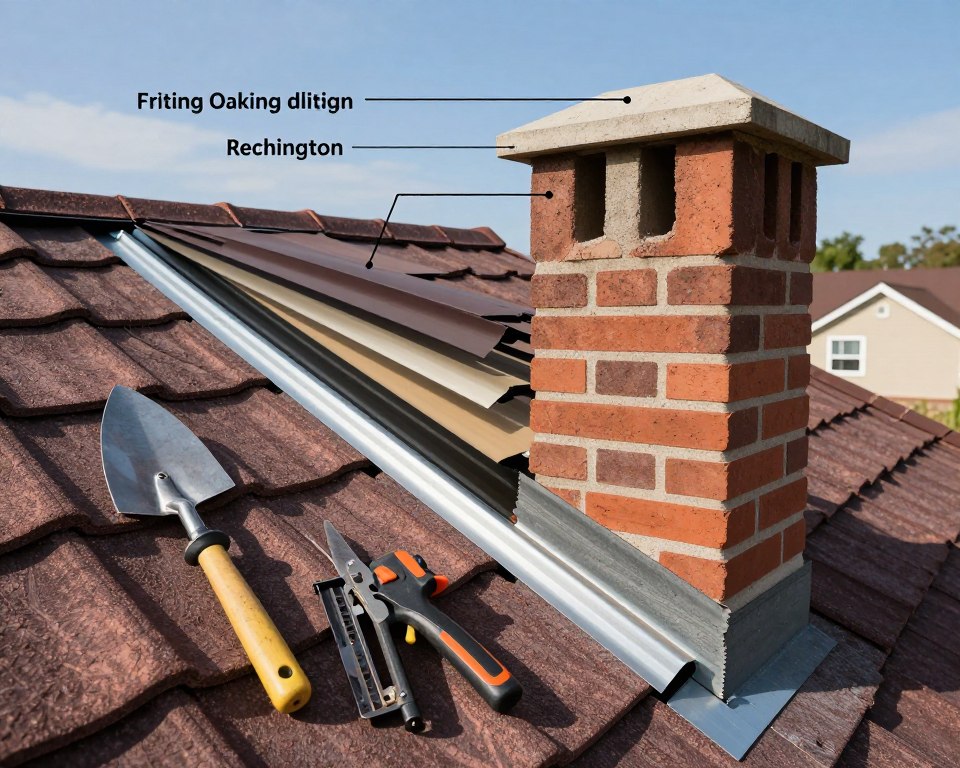 obróbka blacharska komina schemat