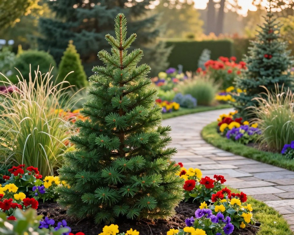 świerk conica aranżację