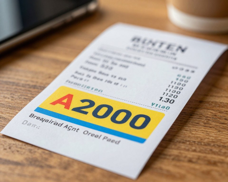 A close-up view of a detailed receipt featuring a brightly colored prepaid recharge code prominently displayed. The foreground showcases the code in bold, legible digits, surrounded by various transaction details fading into the background. The receipt is slightly crumpled, enhancing its realistic texture, and is placed on a textured wooden table for added depth. The lighting is warm and soft, highlighting the receipt while casting gentle shadows, creating an inviting atmosphere. In the background, out-of-focus items such as a smartphone and a coffee cup hint at everyday life, emphasizing the practicality of the recharge code. The overall mood is informative and approachable, perfect for guiding readers on how to correctly identify and use the recharge code on a receipt.