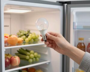 jak zdjąć osłonę żarówki w lodówce amica