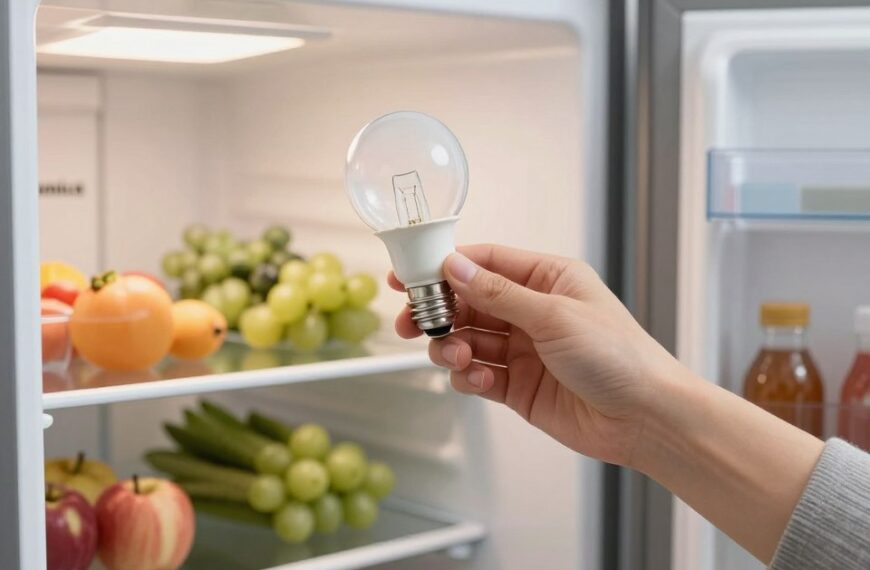 Jak zdjąć osłonę żarówki w lodówce Amica – poradnik